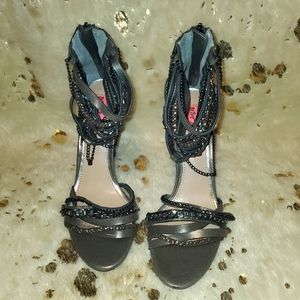 Betsey Johnson Heeled Edgy SandalsBetsey Johnson